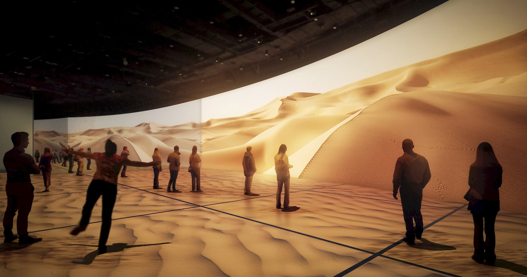 山東多媒體展廳CAVE沉浸式折幕三維動畫數(shù)字影片制作